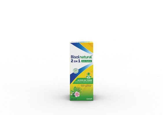 6222752 Bisolnatural 2 em 1 Sem Açucar Xarope 120 ml - Image 1