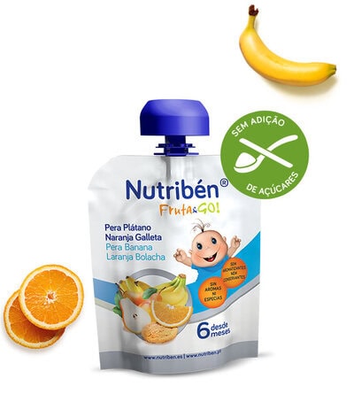 6332379 Nutribén Boião Maçã, Laranja, Banana e Bolacha 120g - Image 1