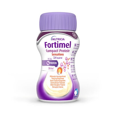 6559195 Nutricia Fortimel Compact Proteina Gengibre Tropical 4x 125 ml - Image 1