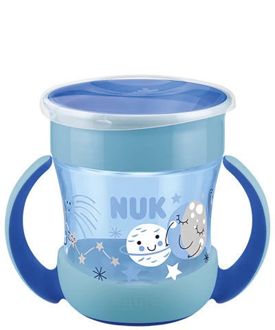 6634568 NUK Mini Magic Cup Night Copo Evolutivo Brilha no Escuro +6M 160ml - Image 1