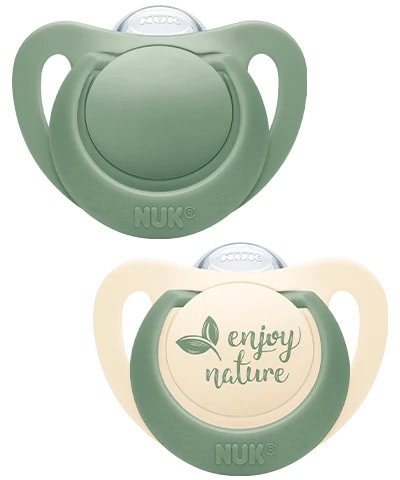7276287 NUK FOR NATURE Chupeta Silicone 0-6M 2 Unidades - Image 1